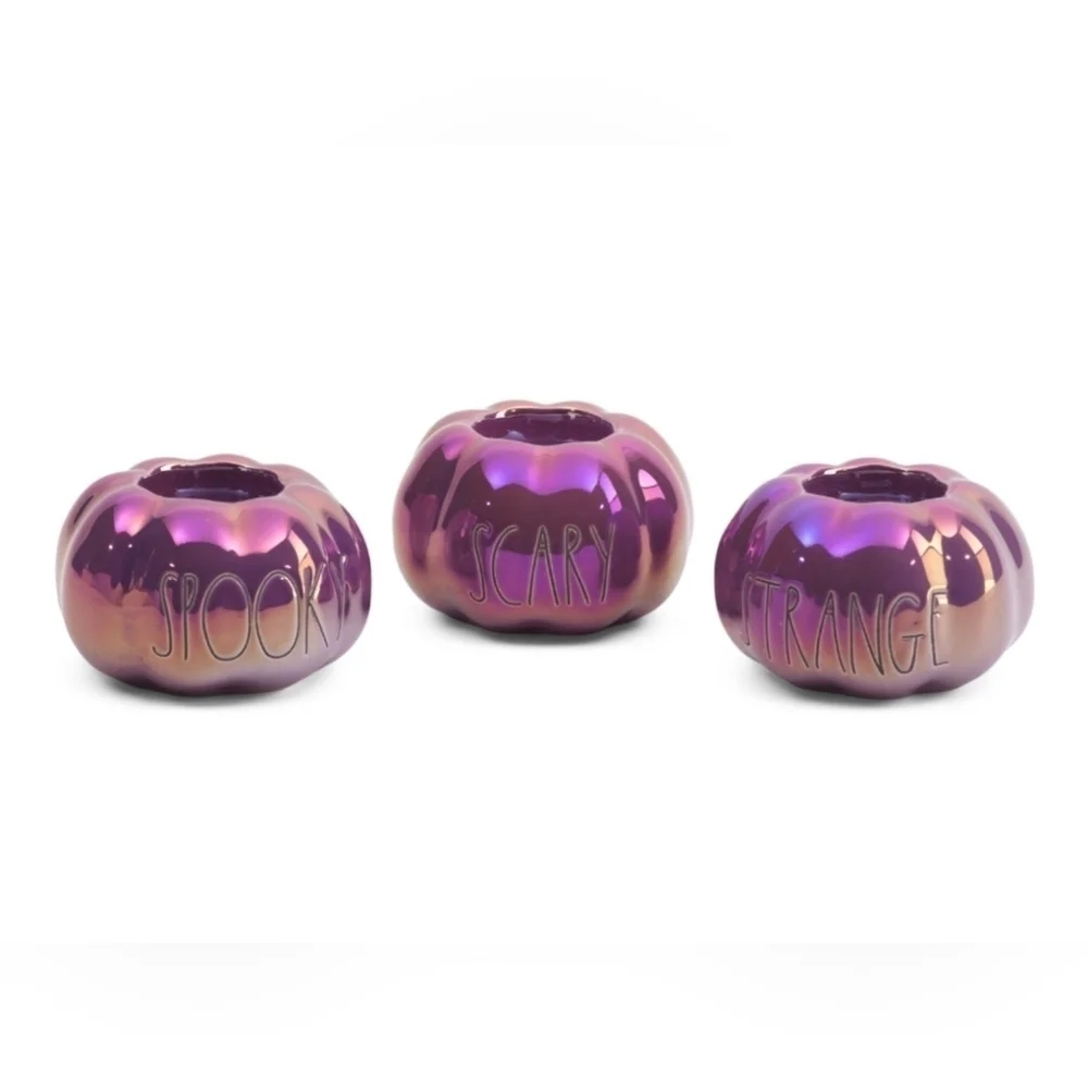 Set of 3 Rae Dunn Ceramic Tea Lights